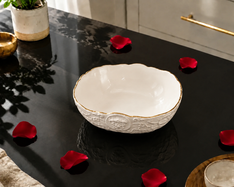 کاسه ماست خوری ورساچ خط طلا